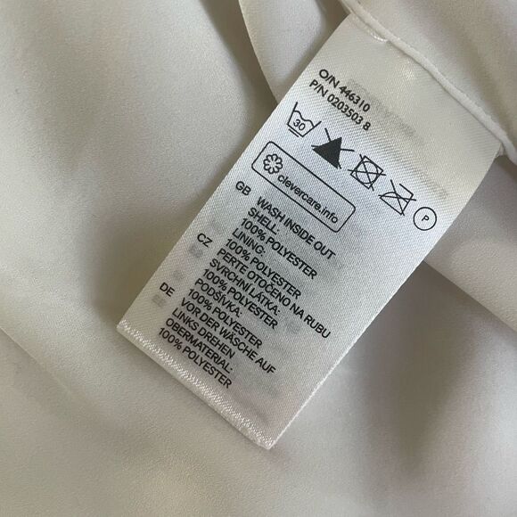 H&M Cropped Sheepdog Faux Fur Jacket Ivory 6 - Picture 6 of 7